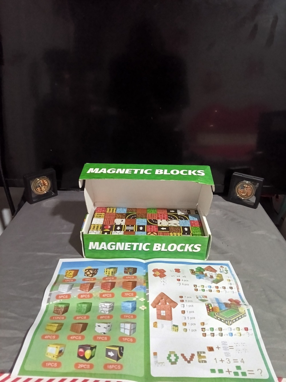 Magnetic Blocks Building Set - Green - Picture 3 of 5